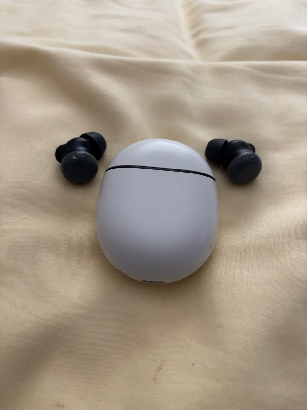 Google Pixel Buds Pro 2 Wireless Earbuds with White Charging Case and Grey Buds